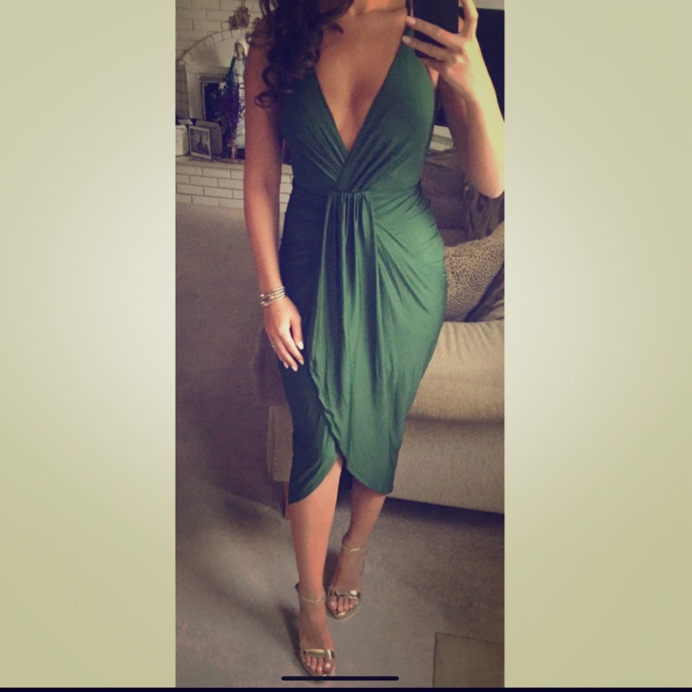 Emerald green dress